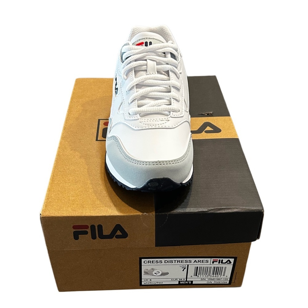 Fila Men's Classic White and Gray Sneakers - Picture 3 of 5
